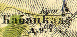 Деревня Кабацкое на карте 1860 года