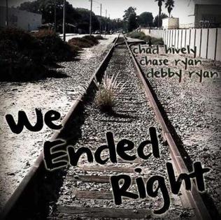 Обложка сингла Дебби Райан при участии Чада Хайвли и Чейза Райана «We Ended Right» (2011)
