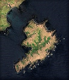 Космический снимок острова Грига, спутник Sentinel-2