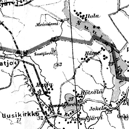 Деревня Илола на финской карте 1923 года