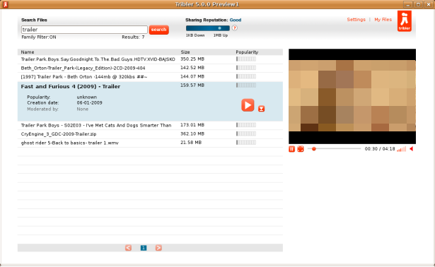 Файл:Tribler V5.1.2 on website frontpage.png