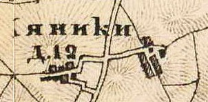 План деревни Хяники. 1885 г.