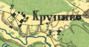 Деревня Крупино на карте 1860 года