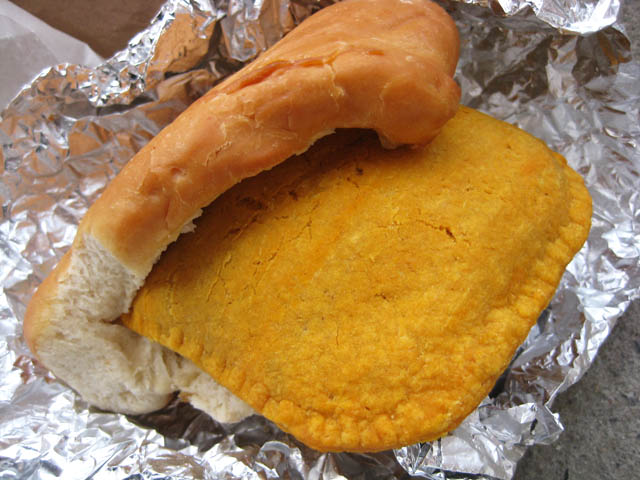 Файл:Coco bread wrapped beef patty.jpg