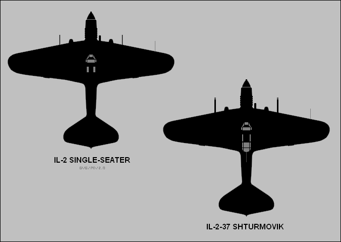 Файл:Ilyushin Il-2 and Il-2-37 top-view silhouettes.png