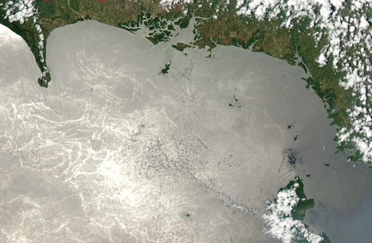 Файл:Satellite image of Gulf of Chiriquí in March 2003.jpg