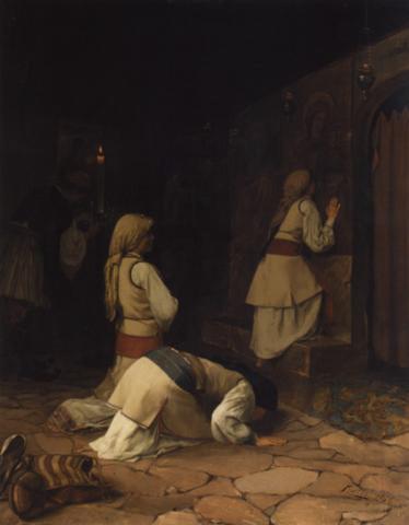 Файл:Theodoros Rallis - Praying In Greek Church, Monparnas.jpeg