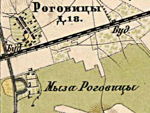 План деревни и мызы Роговицы. 1885 г.
