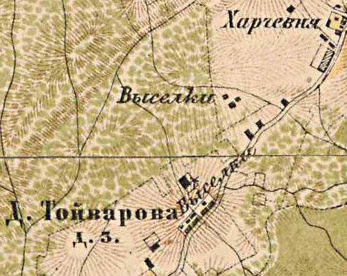 План деревни Тойворово. 1885 год