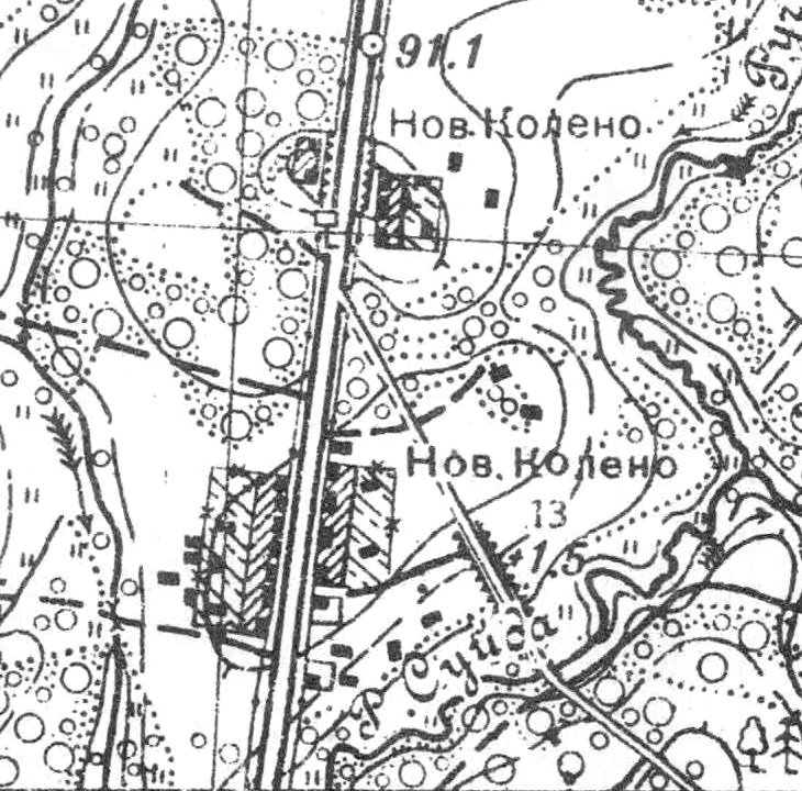 План деревни Новое Колено. 1939 год
