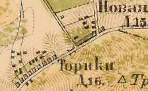 План деревни Торики. 1885 г.