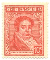 1935: бывший президент Аргентины Бернардино Ривадавия