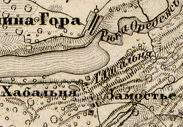 Деревня Хабалинка на карте 1863 г.