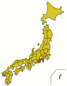 Расположение префектуры Сидзуока