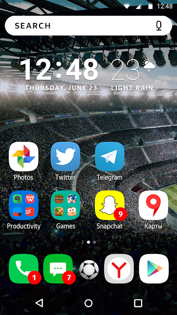 Файл:Football theme for Yandex Launcher.png