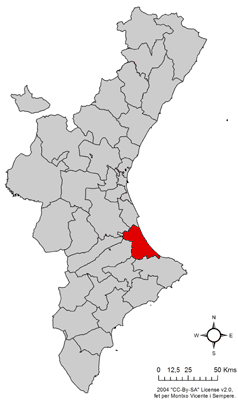 Файл:Localització de la Safor respecte del País Valencià.png