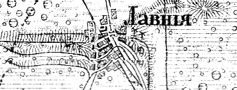 План деревни Лавния. 1915 г.