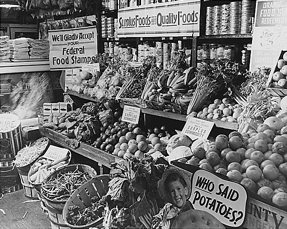 Файл:Surplus Commodities Program grocery display USA 1936.gif