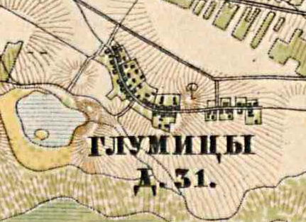 План деревни Глумицы. 1885 год
