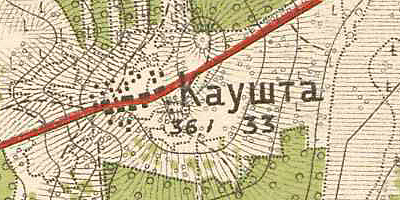 План деревни Каушта, 1913 год