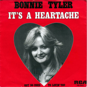 Обложка сингла Бонни Тайлер «It’s a Heartache» (1977)