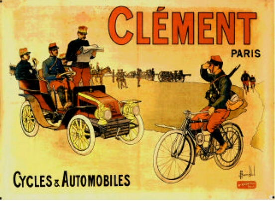 Файл:1903 poster Advertising Clement Cycles and Automobiles. (Musee Automobile de Reims).jpg