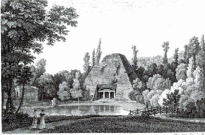Файл:The Chateau of Maupertuis, the pyramid, c. 1780 (engraving by Mme Massard after Bourgeois).jpg