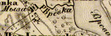 Деревня Бусаны на карте 1863 г.