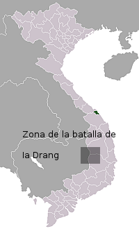 Район долины Йа-Дранг на карте Вьетнама
