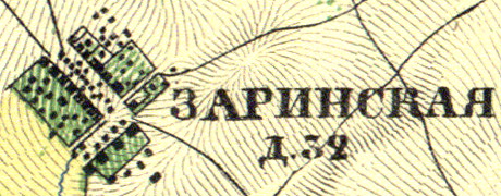 План деревни Заринское. 1860 год