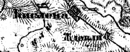 Деревня Ждовля на карте 1919 г.