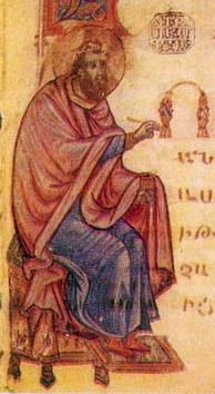 Давид Анахт на рукописи XIII века