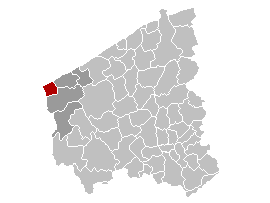 Де-Панне на карте
