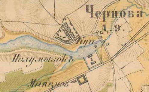 План деревни Черново. 1885 год