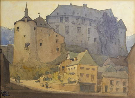 Файл:Weis Le château de Clervaux 1938.jpg