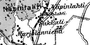 Деревня Няпинлахти на финской карте 1923 года