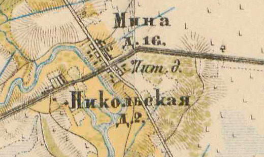 План деревни Никольское. 1885 г.