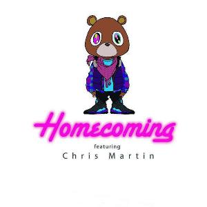Обложка сингла Канье Уэста при участии Криса Мартина «Homecoming» ()