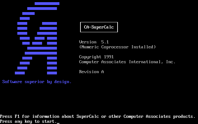 Файл:Supercalc 5 startup screen.png