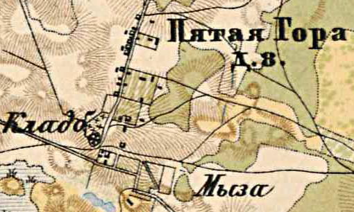 План деревни Пятая Гора. 1885 год