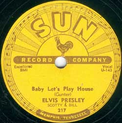 Обложка сингла Элвиса Пресли «Baby, Let’s Play House» (1955)