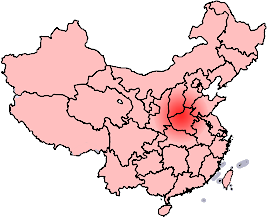 Примерное расположение центральных равнин в Китае