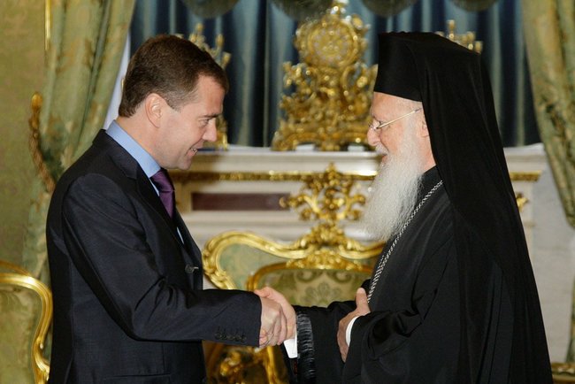 Файл:Patriarch bartholomew in Russia.jpeg