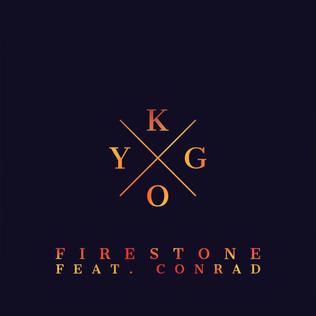 Обложка сингла Kygo при участии Конрада Сьюэлла «Firestone» (2014)