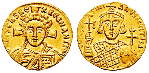 Файл:Solidus-Justinian II-Christ b-sb1413.jpg
