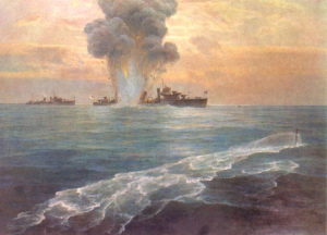 Потопление подводной лодкой Балтийского флота «Пантера» английского эсминца «Виттория»