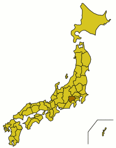 Расположение префектуры Яманаси