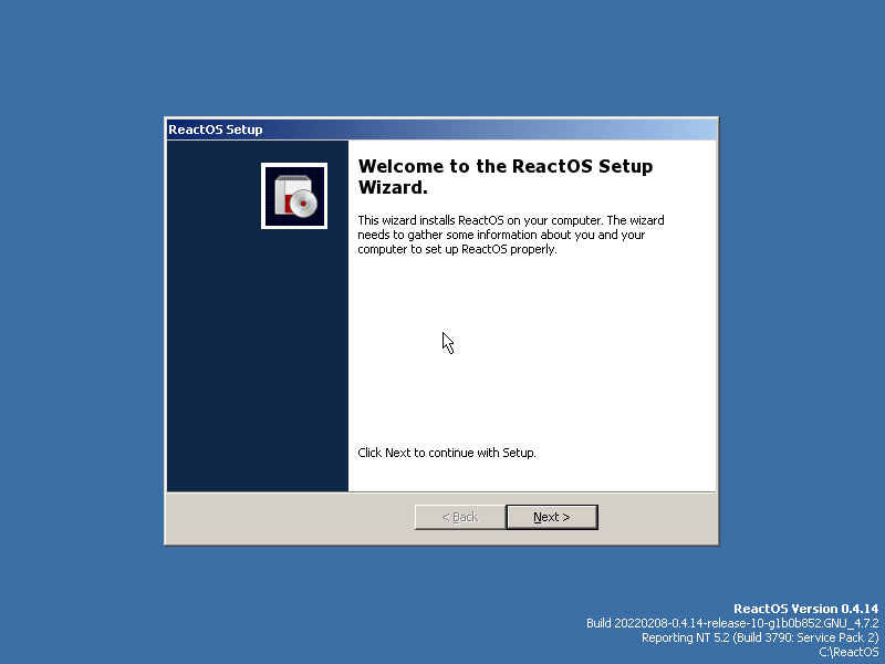 Файл:ReactOS 0.4.14 setup wizard screenshot.png