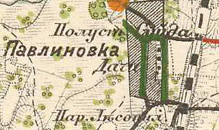 План посёлка Высокоключевой (Павлиновка). 1913 год
