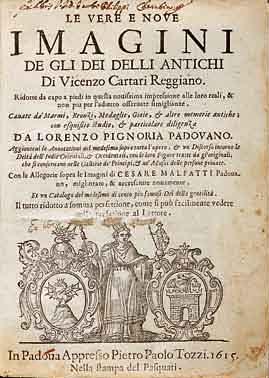 Титульный лист книги Винченцо Картари «Образы древних богов» (1615)